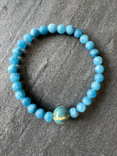 Armband natuursteen mat blauw